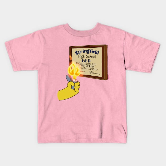 Homer Goes to College Kids T-Shirt by TeeAguss